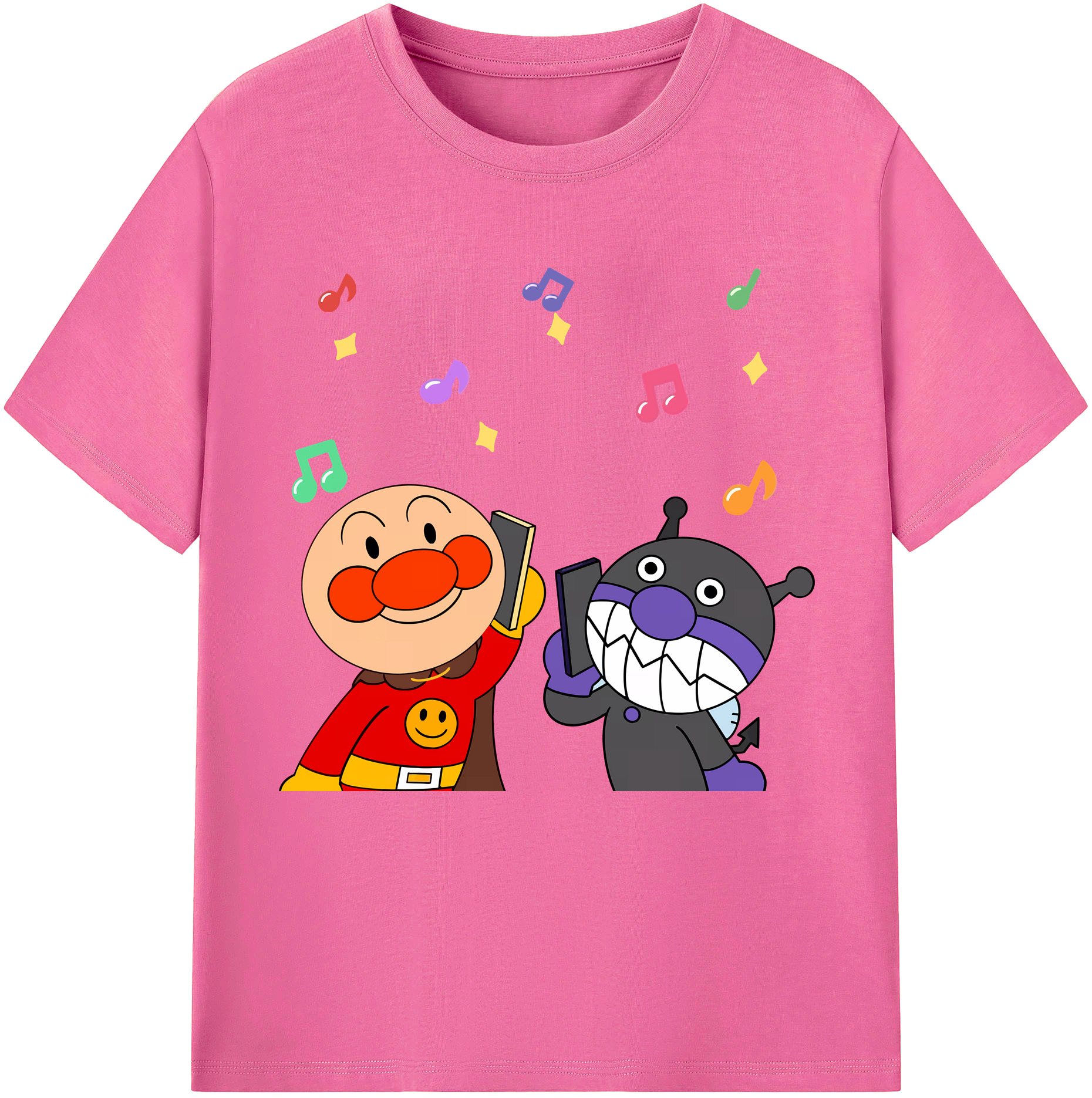 （画像用） アンパンマン Anpanman レディースカジュアルプリントTシャツ（綿100％）
